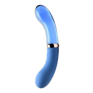 Prisms Bleu Dual Ended Glass G Spot Vibrator | Condom Depot